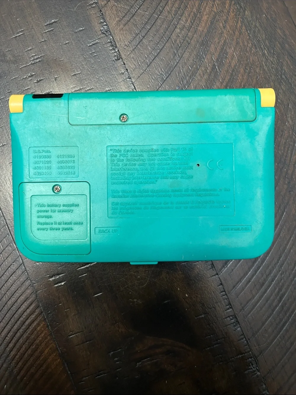 Vintage Casio Pet Action Handheld Diary in Teal, Yellow & Cream.  Not tested